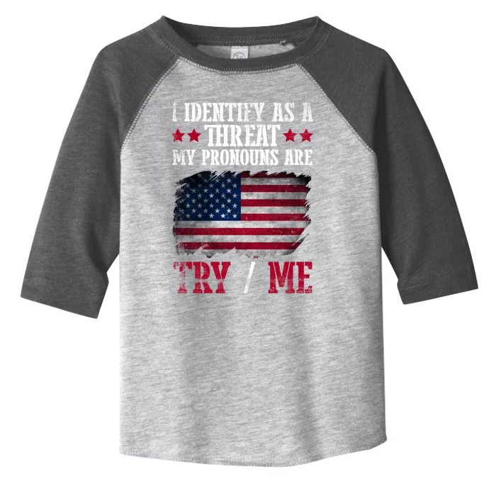 I Identify As An American No Identity Politics Usa Flag Great Gift Toddler Fine Jersey T-Shirt