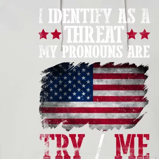 I Identify As An American No Identity Politics Usa Flag Great Gift Performance Fleece Hoodie