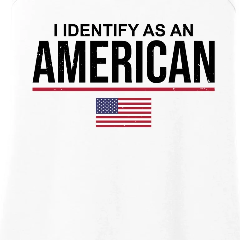 I Identify As An American USA Flag Ladies Essential Tank