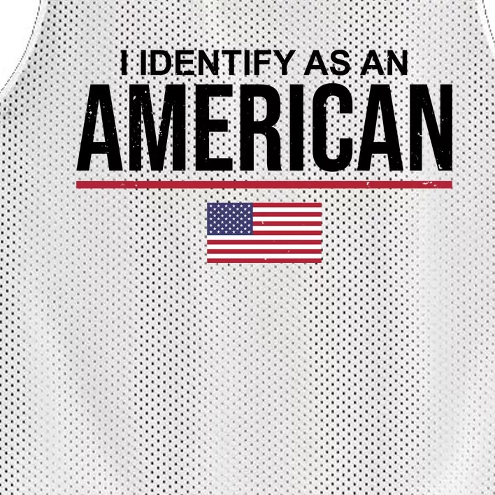 I Identify As An American USA Flag Mesh Reversible Basketball Jersey Tank