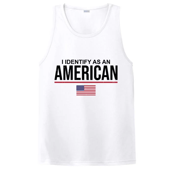 I Identify As An American USA Flag Performance Tank