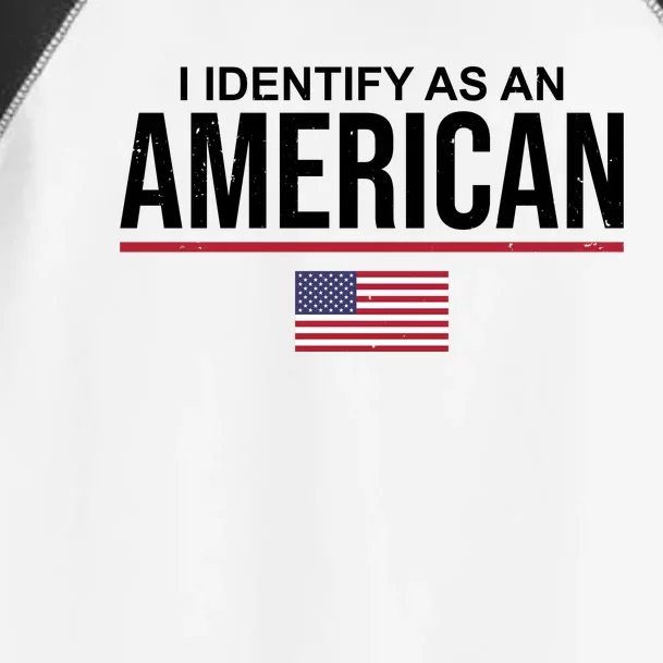 I Identify As An American USA Flag Toddler Fine Jersey T-Shirt