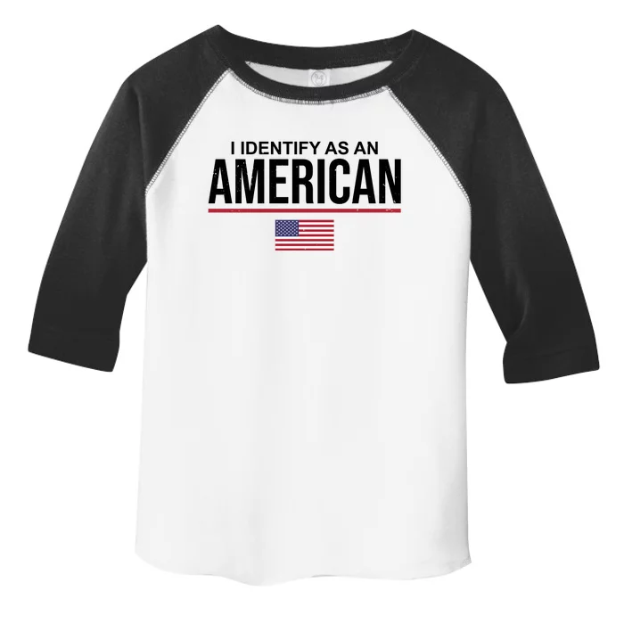 I Identify As An American USA Flag Toddler Fine Jersey T-Shirt