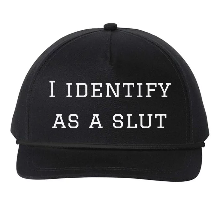 I Identify As A Slut Snapback Five-Panel Rope Hat