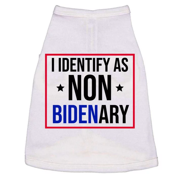 I Identify As Non Bidenary Anti Biden Funny Doggie Tank