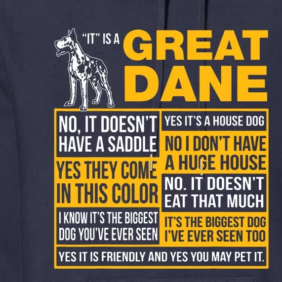 It Is A Great Dane Funny Gift Dog Lover Premium Hoodie