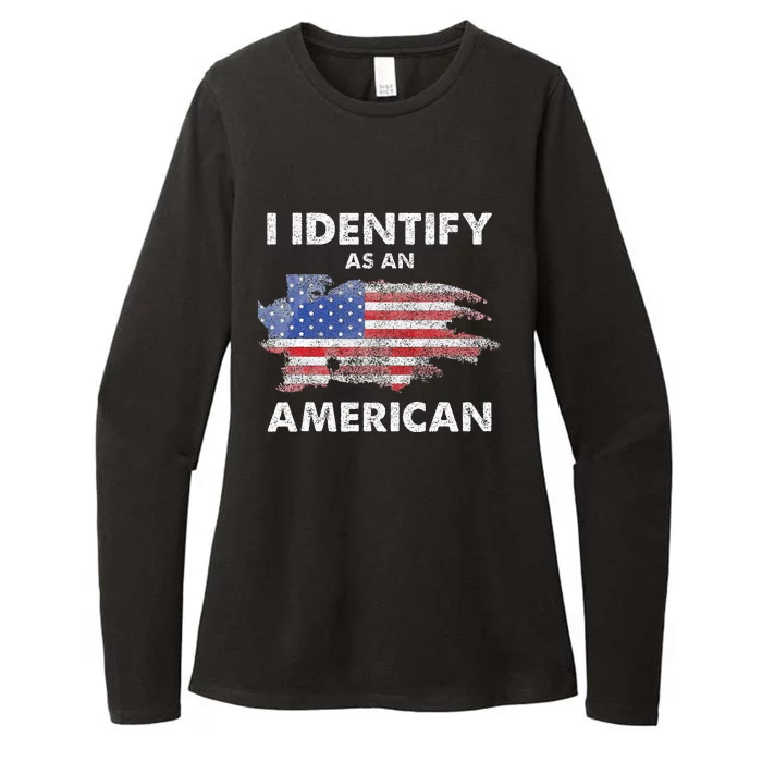 I Identify As An American Politics US Flag Proud American Womens CVC Long Sleeve Shirt