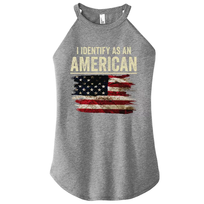 I Identify As An American Flag Women’s Perfect Tri Rocker Tank