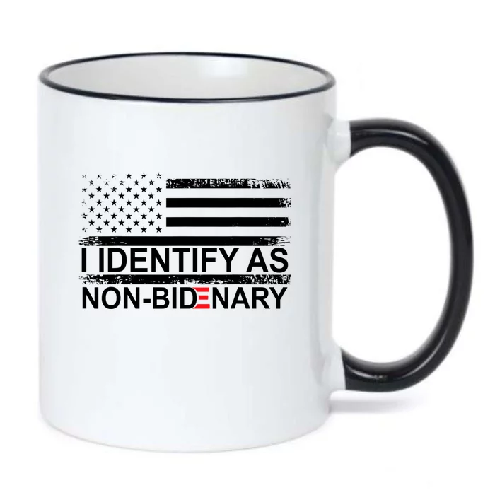 I Identify As Non Bidenary Anti Joe Biden Black Color Changing Mug