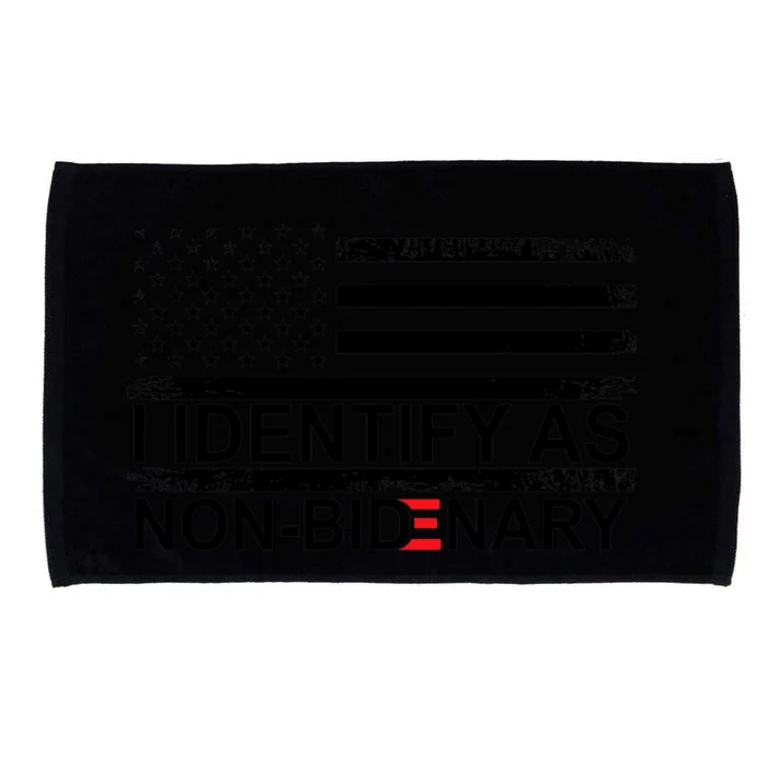 I Identify As Non Bidenary Anti Joe Biden Microfiber Hand Towel