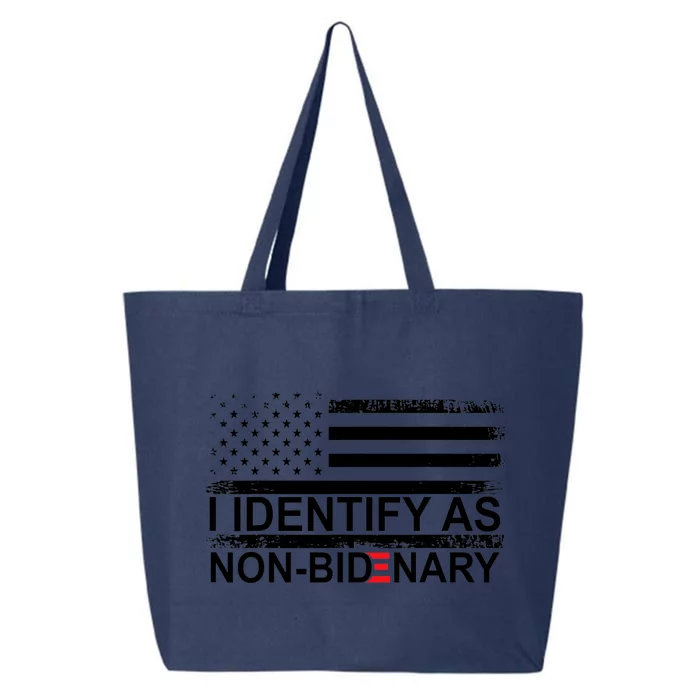 I Identify As Non Bidenary Anti Joe Biden 25L Jumbo Tote