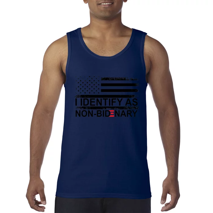 I Identify As Non Bidenary Anti Joe Biden Tank Top