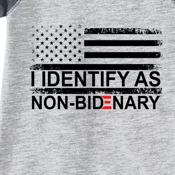 I Identify As Non Bidenary Anti Joe Biden Infant Baby Jersey Bodysuit