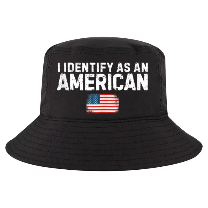 I Identify As An American Us Flag Patriot Gifts Politics Cool Comfort Performance Bucket Hat