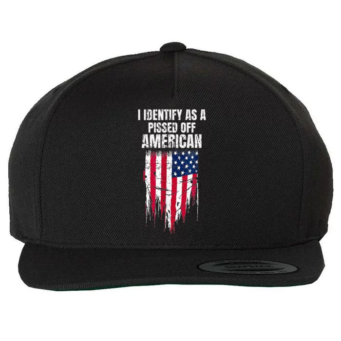 I Identify As A Pissed Off American Wool Snapback Cap