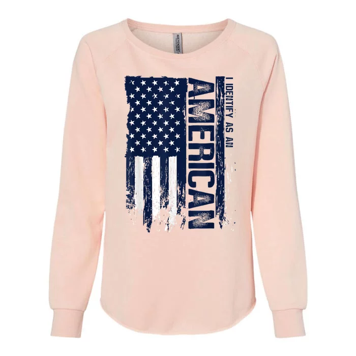 I Identify As An American Lover Proud Us Americans Patriotic Womens California Wash Sweatshirt