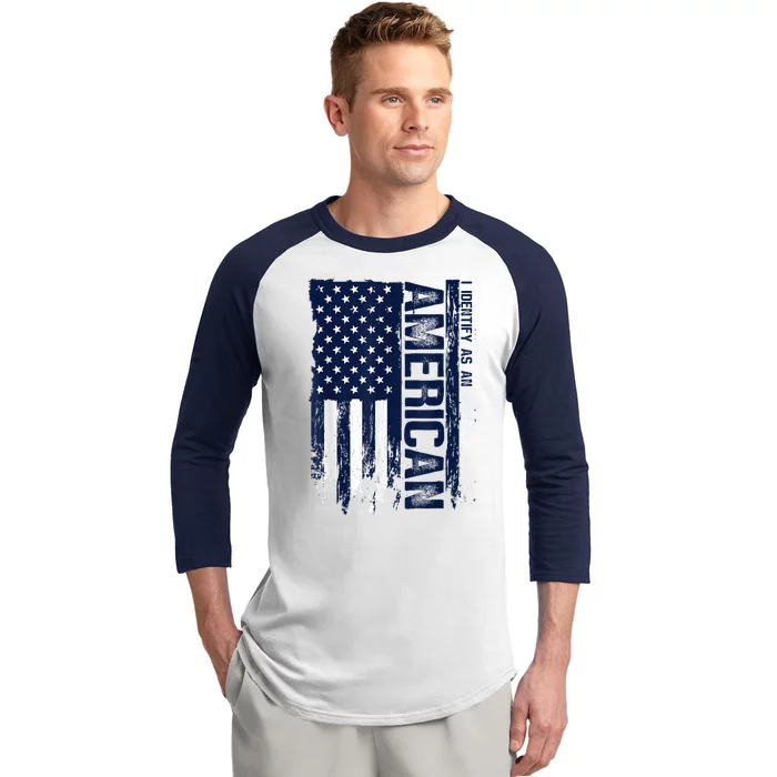 I Identify As An American Lover Proud Us Americans Patriotic Baseball Sleeve Shirt