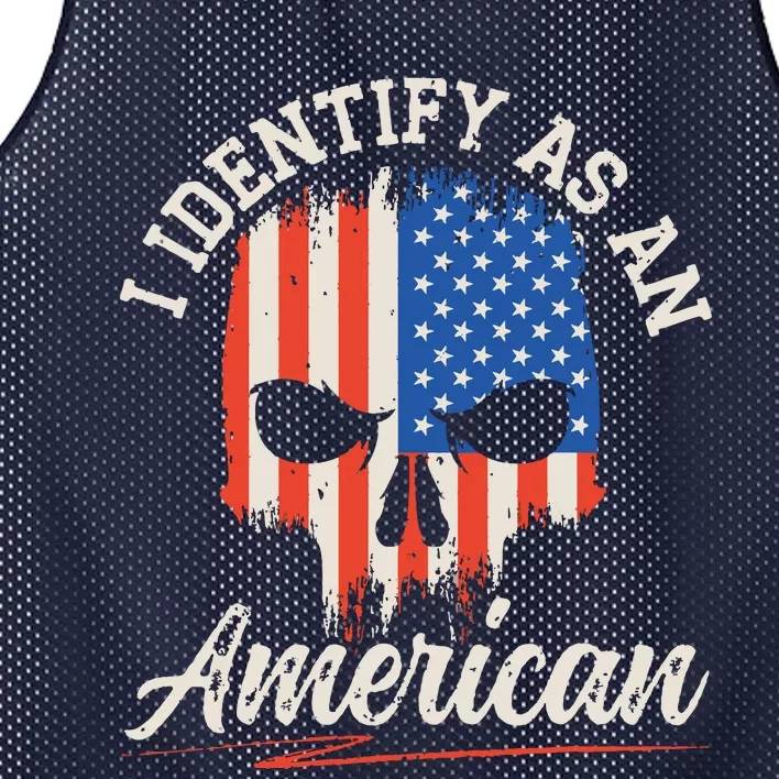 I Identify As An American USA Constitution Day Mesh Reversible Basketball Jersey Tank