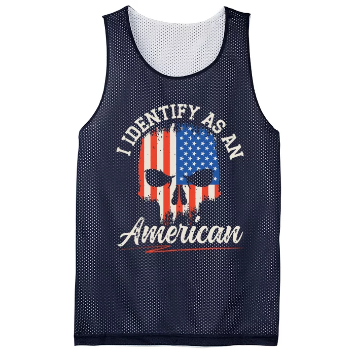 I Identify As An American USA Constitution Day Mesh Reversible Basketball Jersey Tank