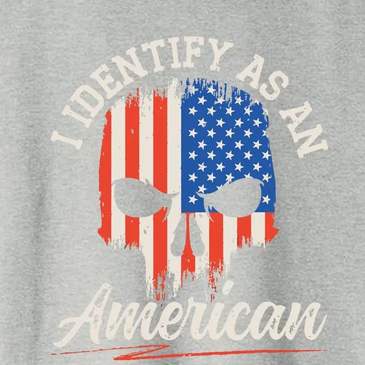 I Identify As An American USA Constitution Day Women's Crop Top Tee