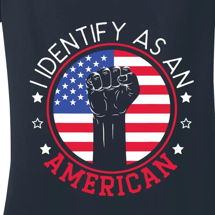 I Identify As An American USA Constitution Day Women's V-Neck T-Shirt