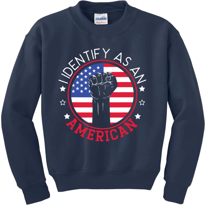 I Identify As An American USA Constitution Day Kids Sweatshirt