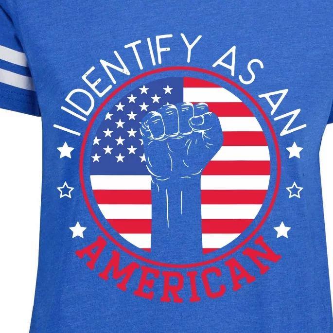 I Identify As An American USA Constitution Day Enza Ladies Jersey Football T-Shirt