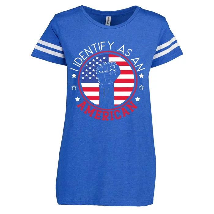 I Identify As An American USA Constitution Day Enza Ladies Jersey Football T-Shirt