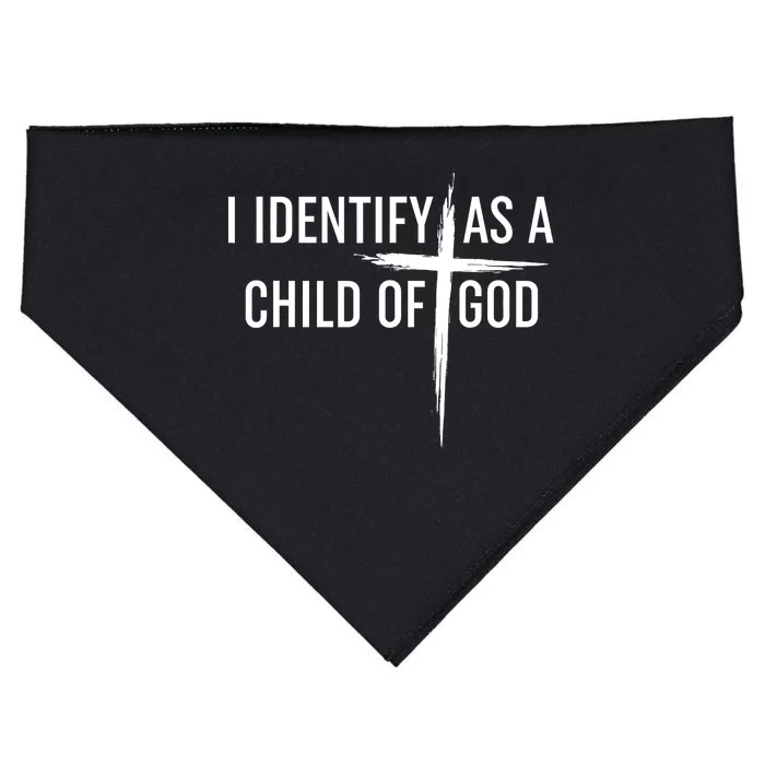 I Identify As A Child Of God Christian Funny USA-Made Doggie Bandana