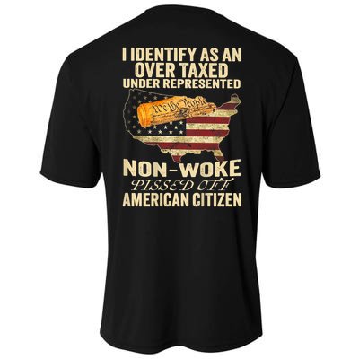 I Identify As An Over Taxed Under (On Back) Cooling Performance Crew T-Shirt