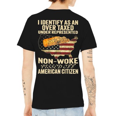 I Identify As An Over Taxed Under (On Back) V-Neck T-Shirt