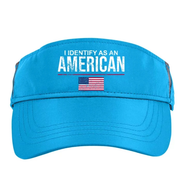 I Identify As An American USA FLAG Adult Drive Performance Visor