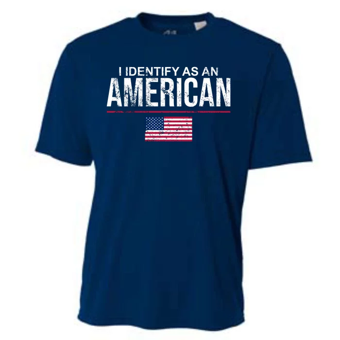 I Identify As An American USA FLAG Cooling Performance Crew T-Shirt