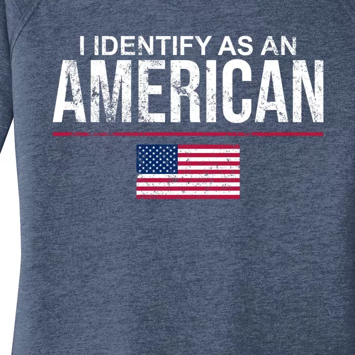 I Identify As An American USA FLAG Women's Perfect Tri Tunic Long Sleeve Shirt