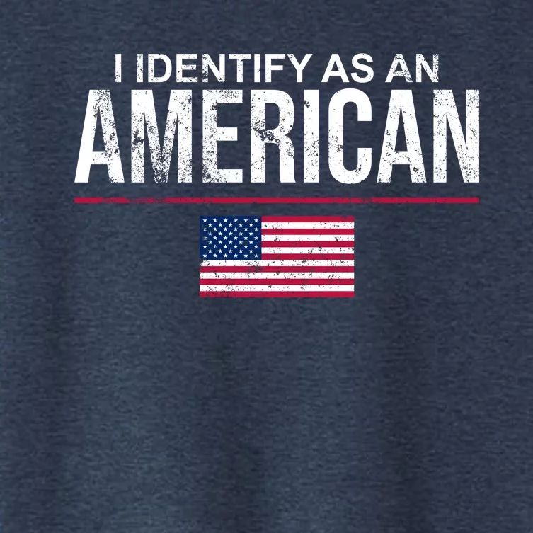 I Identify As An American USA FLAG Women's Crop Top Tee