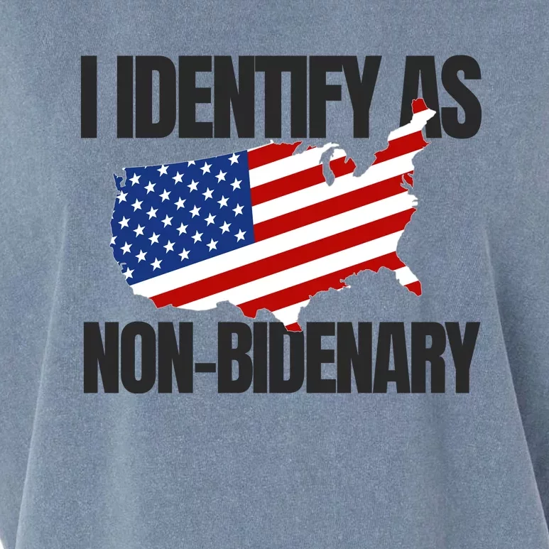 I Identify As Non Bidenary Garment-Dyed Women's Muscle Tee