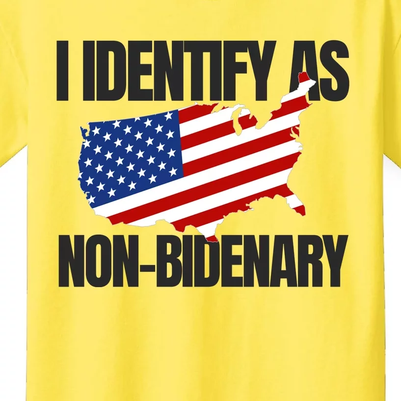 I Identify As Non Bidenary Kids T-Shirt