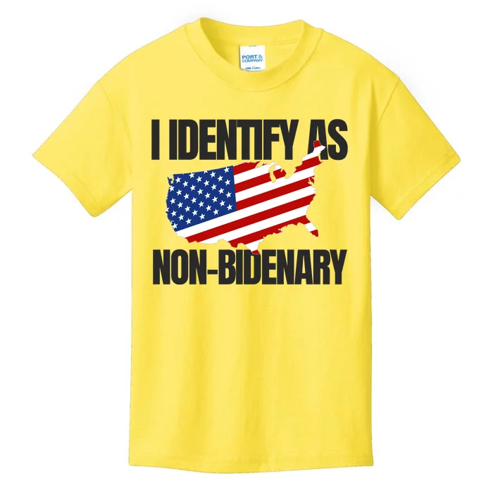 I Identify As Non Bidenary Kids T-Shirt