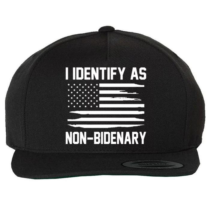 I Identify As Non Bidenary Wool Snapback Cap