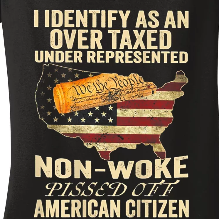 I Identify As An Over Taxed Under Women's V-Neck T-Shirt