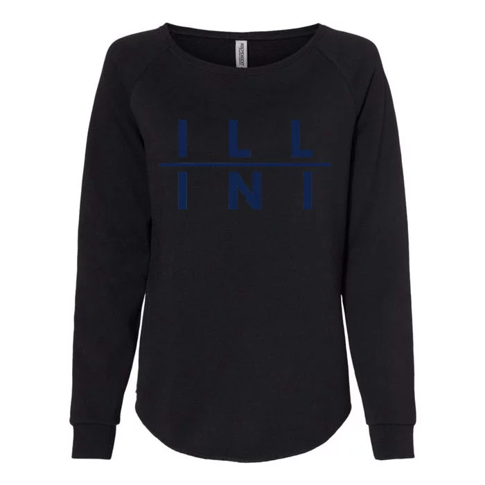 Illinois Il Athletics Fans Womens California Wash Sweatshirt