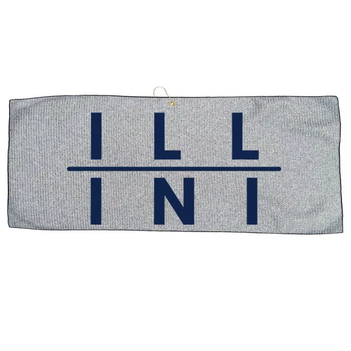 Illinois Il Athletics Fans Large Microfiber Waffle Golf Towel