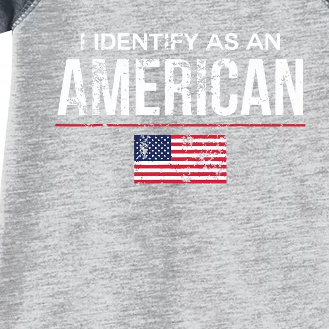 I Identify As An American No Identity Politics Usa Infant Baby Jersey Bodysuit