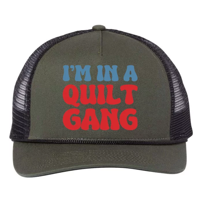 IM In A Quilt Gang Saying Quote Lover Retro Rope Trucker Hat Cap