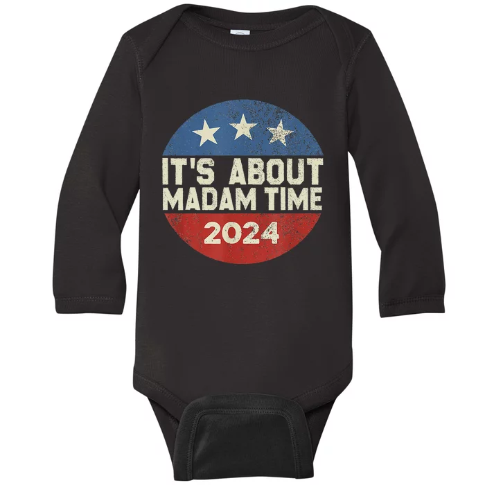 ItS Is About Madam Time Baby Long Sleeve Bodysuit