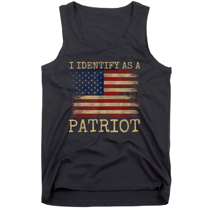 I Identify As A Patriot American Veterans & Patriotism Usa Tank Top