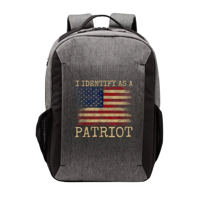 I Identify As A Patriot American Veterans & Patriotism Usa Vector Backpack