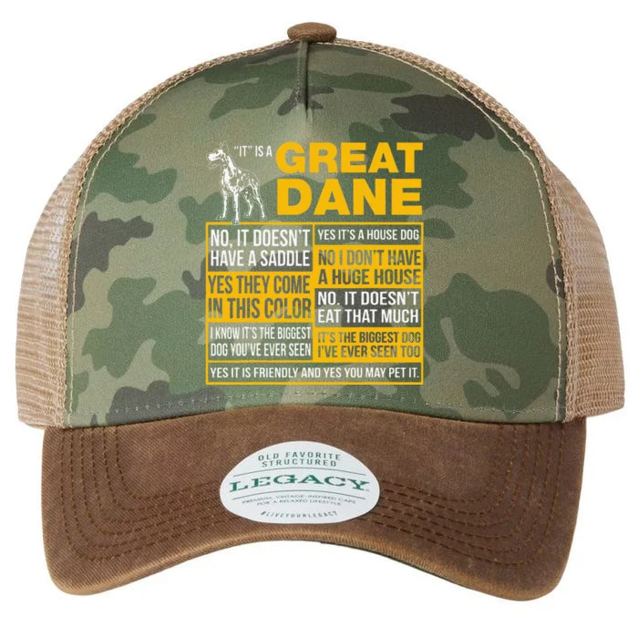 It Is A Great Dane Funny Gift Dog Lover Legacy Tie Dye Trucker Hat