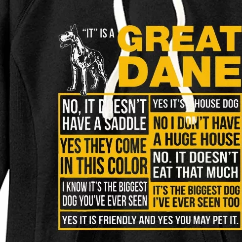 It Is A Great Dane Funny Gift Dog Lover Women's Fleece Hoodie