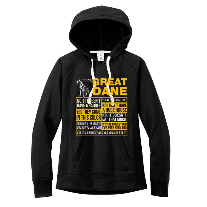 It Is A Great Dane Funny Gift Dog Lover Women's Fleece Hoodie